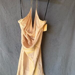 Forever 21 Cream Backless Draped Dress